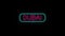 Neon text of city name DUBAI on Black Background. 4k