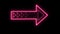Neon triangle pink arrow blink switch and arrow outsite