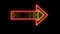 NEON triangle yellow arrow blink swiich and red arrow outsite