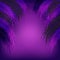 Neon tropical summer palm leaves background with proton purple gradient