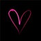 Neon Valentine Day vector background with heart shape