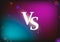 neon versus logo vs letters for sports and fight competition. Battle vs match, game concept competitive vs. Vector illustration