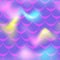 Neon violet mermaid background. Multicolored iridescent background.