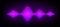 Neon wave sound vector background. Music soundwave design, purple light elements isolated on dark backdrop. Radio