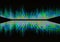 Neon waveform pattern on black backgrounds