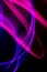 Neon Wavy Light Nightclub Background Swirls on Black Background