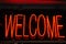 Neon Welcome Sign