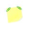 Neon yellow paper note with green clips