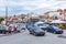 NEOS MARMARAS, GREECE - JUNE 13, 2009: Busy traffic with autos a
