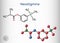 Neostigmine molecule. It ischolinesterase inhibitor for symptomatic treatment of myasthenia gravis by improving muscle