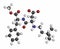 Neotame (E961) sugar substitute molecule. Atoms are represented as spheres with conventional color coding: hydrogen (white),