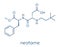 Neotame E961 sugar substitute molecule. Skeletal formula.