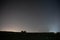 Neowise comet above the castle of Stare selo village in Ukraine