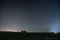 Neowise comet above the castle of Stare selo village in Ukraine