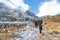 Nepal - 31 December 2016 :: mountaineer are trekking to Himalaya