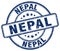 Nepal blue grunge round stamp