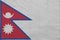 Nepal flag printed on a polyester nylon sportswear mesh fabric w