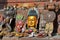 Nepal, Kathmandu, Ganesha Elephant God Head Mask and the others souvenirs on street market