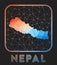 Nepal map design.