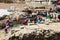 NEPAL, NAMCHE BAZAAR-APRIL, 24. Group of Nepalese women washing clothes in river