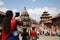 Nepal patan 16 October 2018: Tourist and nepali people at patan durbar square centre of the city of Lalitpur in Nepal