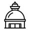 Nepal temple icon outline vector. Skyline landmark