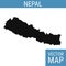Nepal vector map with title