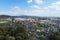 Nepal, view of Kathmandu from the Kapan monastery on a sunny day