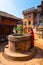 Nepal Village Life Woman Pulling Well Water