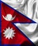 Nepal waving flag