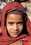 Nepalese child, head of young girl, in western Nepal