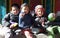 Nepalese children from Namche Bazaar, Nepal