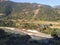 Nepalese countryside with hill river and forest