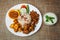 Nepalese cuisine, Nepali food platter with yogurt, Teej Ko Dar