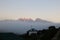 Nepalese Himalay foreground sunrise and background sky