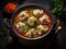 Nepalese Momo Jhol Achar Dumpling Soup, Fried Gyoza Broth, Spicy Tomato Momo Seasoned Soup