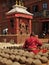 Nepalese people are shaping and drying up ceramics pots in Pottery Square