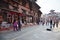 Nepalese people and traveler walking at Basantapur Durbar Square