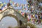 Nepalese prayer flags in the Swayambhunath temple complex.