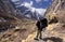 Nepali guide standing in the modi khola valley