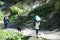 Nepali porters along the road to the top