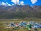 Nepali Village in the lap of mountains