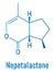 Nepetalactone catnip cat attractant molecule. Skeletal formula.