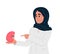 Nephrologist muslim female doctor , kidneys issues. World Day of Organ Donation and Transplantation.World Kidney Day