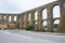 Nepi in Lazio, Italy. Medieval aqueduct and ancient walls