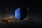 Neptun planet in the solar system - 3d illustration, closeup view