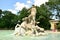 The NEPTUNBRUNNEN fountain (Neptun fountain) in Botanical Garden in Munich, Germany