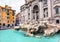 Neptune Nymphs Statues Trevi Fountain Rome Italy