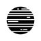 neptune planet glyph icon vector black illustration