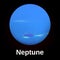 Neptune planet icon, realistic style